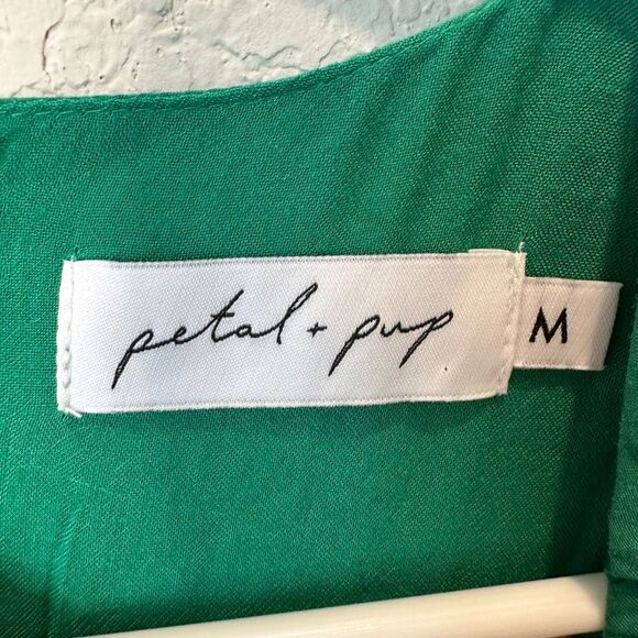 Petal + Pup Vibrant Green Cut Out Tencel Mini Dress - Size M - EUC - Picture 4 of 7